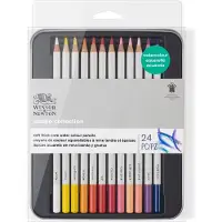 Winsor & Newton Boîte métal 24 crayons aquarellables Winsor et Newton