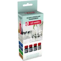 Talens Art Creation Verre &amp; Porcelain Peinture Transparant Set 4 x 30 ml Bleus