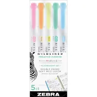 Zebra Mildliner lot de 5 Fluorescent