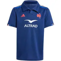 Adidas T-Shirt fonctionnel 'France Rugby Home ' bleu foncé / orange / blanc