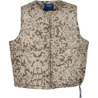 PEQUS Gilet ' Aether' beige / gris basalte / vert