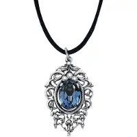 KRIKOR Collier Gothic de - Tiefer Ozean - pour Femme - couleur argent - Taille Standard