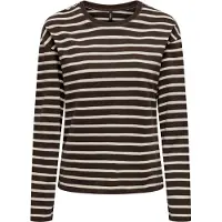 ONLY T-shirt 'ONLNEW SOPH LIFE' crème / chocolat
