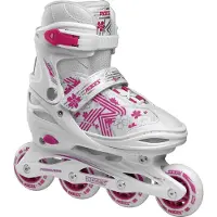 Roces Patins à Roulettes - Fille Jokey 3.0 - Blanc/Rose - Patins - - 38/41 - Patins à Roulettes