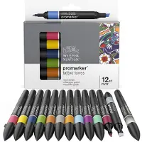 Promarker Lot de 12 + Blender (Tattoo Tones)