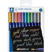 Staedtler Pack 10 Metalic Plug Caligrafia Multicolore Enfants