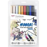 Tombow ABT Dual Brush ensemble de 10 Manga Shonen