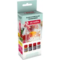 Talens Art Creation Verre & Porcelain Peinture Transparant Set 4 x 30 ml Rose Givre