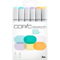 Copic Sketch Cartouche d'encre Pale Pastels 6 pièces