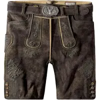Stockerpoint Pantalon folklorique 'Bertl' bleu marine / brun foncé