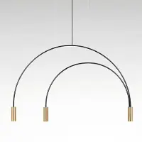 Estiluz Volta T-3535S / T-3536S Suspension 3 Lights (T-3536S) | Black|Gold