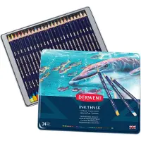 Derwent Metallic Box Inktense Pencil 24 Units Multicolore Enfants