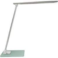 Unilux 400124478 Lampe de table LED POPY, intensité lumineuse variable, socle en verre