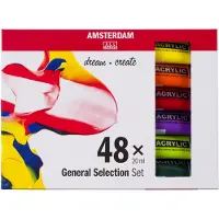 Amsterdam General Selection Ensemble de peintures acryliques 48 x 20 ml