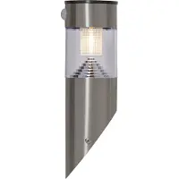 Star Trading Applique murale solaire à LED 'Marbella', acier inoxydable, détecteur de mouvement