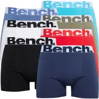 Bench lot de 7 boxers Malko Homme Noir/Bleu Clair/Marine/Rouge/Blanc/Kaki Clair/Bleu