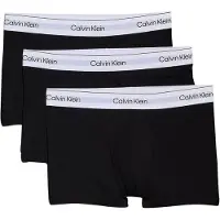 Calvin Klein Cotton Stretch Shorty Trunks 3-Pak Sort Str. XL 3 stk.
