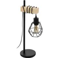 Eglo TOWNSHEND 5, Noir, Marron, Acier, Bois, Polyvalent, Style vintage, Noir, IP20