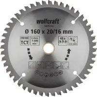 Wolfcraft 1 lame de scie circulaire HM 48 dents ø160x20/16 mm
