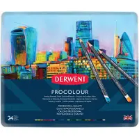 Derwent Crayon De Couleur Procolour Métallique 24 Unités