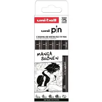 Uniball Pochette de 5 feutres techniques Manga Shonen