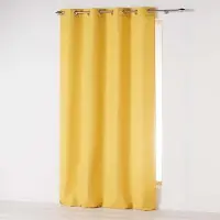 Douceur d'intérieur Rideau a oeillets 140 x 280 cm microfibre unie absolu Moutarde