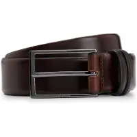 BOSS Ceinture 'Carmello' brun foncé / argent