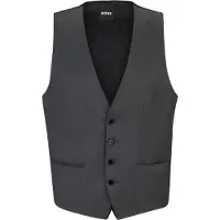 BOSS Gilet Slim en sergé de laine vierge