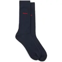 HUGO Lot de deux paires de chaussettes mi-hautes avec logo
