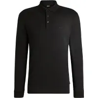 BOSS Polo à manches longues en coton interlock avec logo