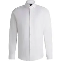 BOSS Chemise Regular Fit en twill de coton stretch facile à repasser