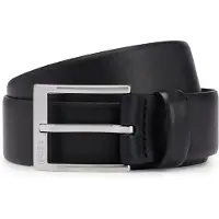 BOSS Ceinture en cuir italien avec boucle argentée
