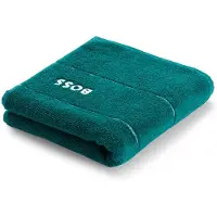 BOSS Serviette de toilette en coton avec logo blanc brodé