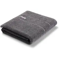 BOSS Drap de bain en coton avec logo brodé blanc