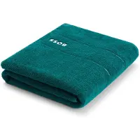 BOSS Drap de bain en coton avec logo brodé blanc