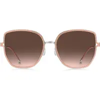 BOSS Lunettes de soleil à monture nude avec branches à découpe et chaînette logotée