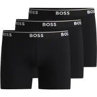 BOSS Lot de trois boxers longs en coton stretch