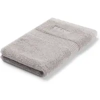 BOSS Serviette de toilette en coton argent avec logo brodé