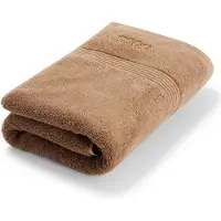 BOSS Serviette de bain en coton avec logo brodé ton sur ton