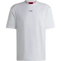 HUGO T-Shirt 'Dapolino' noir / blanc cassé