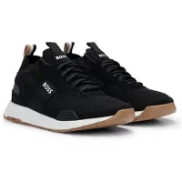 HUGO BOSS Baskets basses 'Titanium' beige clair / noir / blanc