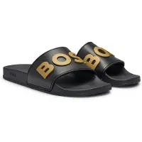 BOSS pour homme. 50498241 Baskets Kirk noirs (38), Plat, Aucun, Beachwear