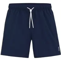BOSS Shorts de bain 'Iconic' beige / bleu foncé / noir / blanc