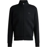 HUGO BOSS Sweat zippé en coton stretch à logo imprimé