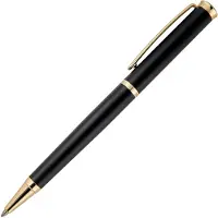 HUGO BOSS Stylo-bille noir mat avec détails dorés