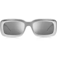 HUGO Lunettes de soleil grises avec branches à logo revisité