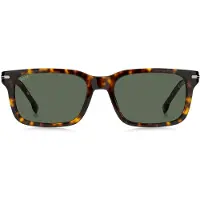 BOSS Lunettes de soleil en acétate Havana avec garnitures en métal argenté