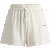 BOSS Short de pyjama en coton stretch avec cordons logotés