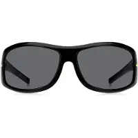 BOSS Lunettes de soleil noires style masque avec garnitures en métal doré