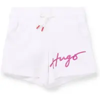 HUGO Short en coton mélangé avec logo métallique pour enfant